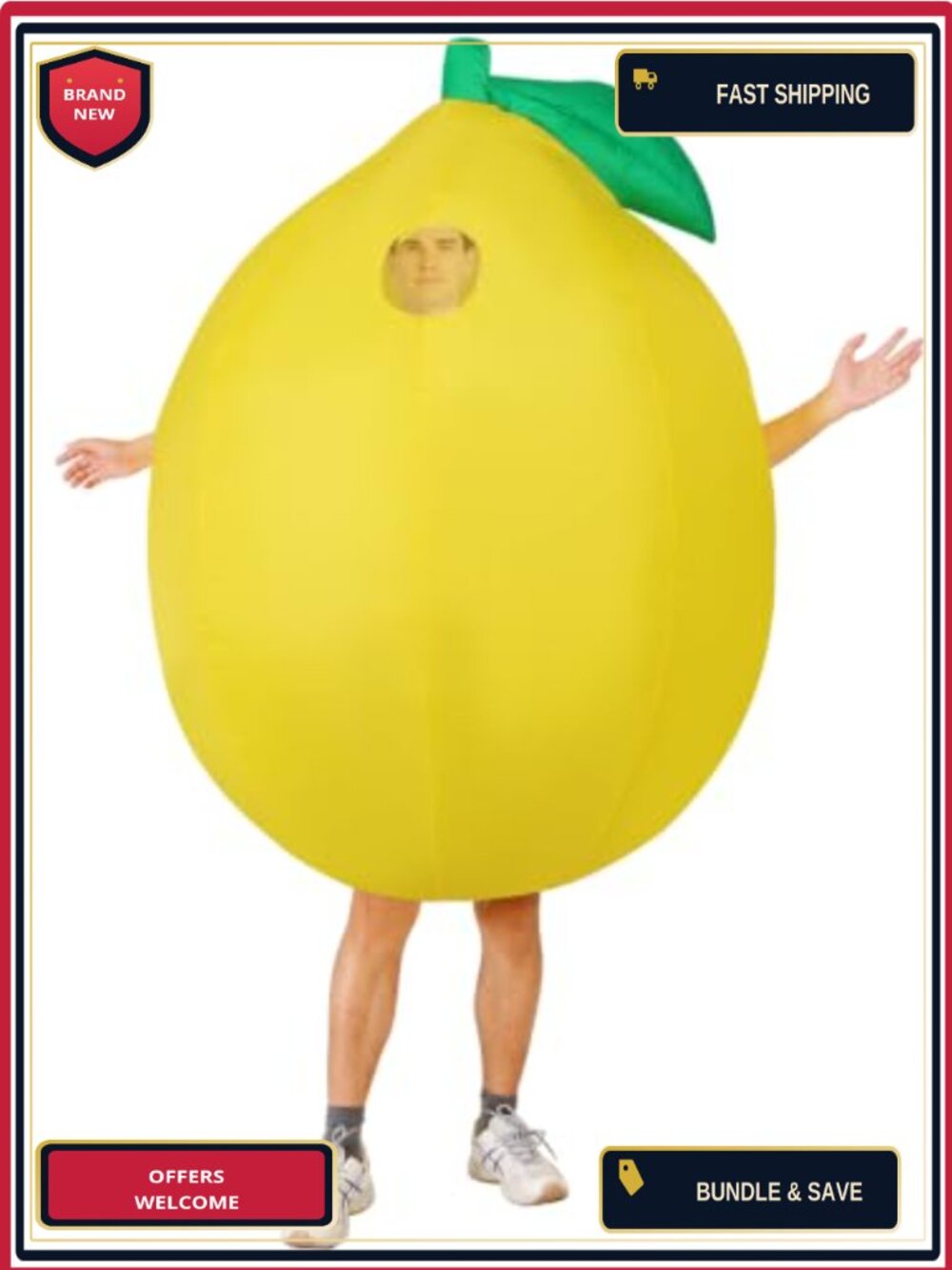 Inflatable Lemon Costume Adult Halloween Blow Up Cosplay